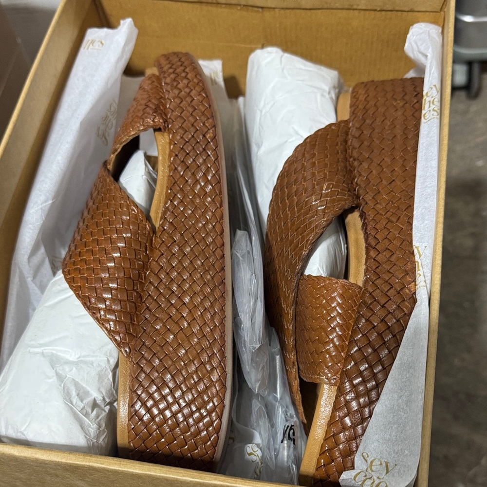 Seychelles Tan Woven Sandals